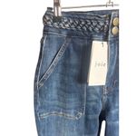 Joie La  Vertical Slub Braided Belt Flare Leg Jean Indigo Reseda Wash‎ Photo 1
