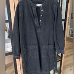 Madewell  Denim long sleeve mini dress Patch Pocket Popover Shirt charcoal dark Photo 2