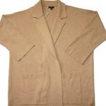 J.Crew NWT Ella in Heather Khaki Open-Front Sweater Blazer Cardigan XXL 2XL Photo 2
