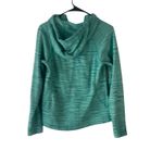 The North Face Women's Size Small P Green Fleece Hooded Zip Sweater Photo 6