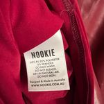 Nookie Burgundy Red Faux Leather Strapless Mini Dress Large Cocktail Photo 9