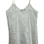 Vintage Womems White Sheer Lace Mini Slip Dress Romantic Cottage Size Medium Photo 6