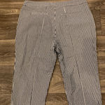 Sandro  100% Cotton Seersucker Capri Pants Size 10 Photo 2