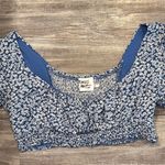 Princess Polly  Blue meadow floral crop top size 8 Photo 2