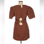 Anthropologie NWT Maeve Puff-Sleeve Back-Cutout Mini Dress- Size Medium Photo 5