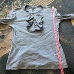 Lauren Ralph Lauren Light Blue Ruffle Long Sleeve Top 1/4 Button S Y2K Crew Photo 11