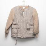 Line and Dot . Milan Sherpa Puffer Jacket | Padded Teddy Coat Cream NWT Photo 5