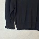 Madewell Sweater Womens Merino Wool Ruffle Puff Sleeve Mockneck Black Size XS Photo 4