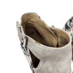 Seven Dials  Western Pointed Toe Snakeskin Booties Heel Buckle Faux Suede Size 10 Photo 5