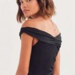 Silence + Noise Black off the shoulder crop top Photo 2