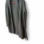 autumn cashmere  Grey Lace up Tie Cardigan size Small Photo 2