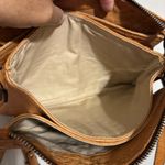 Maxon Collection Pebbled Genuine Leather Crossbody Purse made in Italy zipper Tan Photo 5