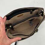 Brahmin Alligator Croc Black Leather Double Handle Bag with Crossbody Strap Photo 6