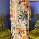 Anthropologie Siddhartha Bansal Ruffled Tie-Neck Beaded Floral Dress Size XXS Photo 6