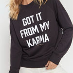 Spiritual Gangster Got It From My Karma Terry Vintage Pullover Sweatshirt Photo 0