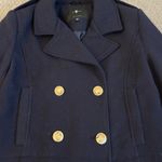 7 For All Mankind Navy Double-Breasted Jacket with Gold Buttons Photo 1