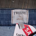 Twelve by ontwelfth Erie Slim Seam Biker Shorts NWT‎ Size 28 Blue Photo 2