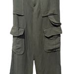 ZARA  Women's Cargo wide legs- Dark Green pants size XS Photo 2