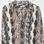 Equipment  Long Sleeve Silk Mixed Animal Print Buttondown Shirt Size Small S EUC Photo 1