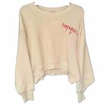 Joie  Caleigh B Oversized Women’s Porcelain White Crop Top Sweater Size Medium Photo 0
