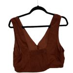 Madewell Softdrape Gwen Crop Vest Tank Top Rusty Redwood NWT Size 14 / Large Photo 2