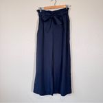 Max Studio  Blue Wide Leg High Rise Belted Dress Pants Womens S Fall Classic Photo 7