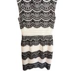 Jax black and cream banded tank dress with black lace detail size 6 Photo 5