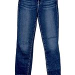 frame denim  Women’s 24 Dunes Blue Wash Le High Rise Raw Edge Fray Skinny Jeans Photo 3