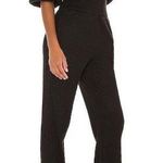 Majorelle  Faye Ribbed Off Shoulder Jumpsuit in Black Size M Photo 0