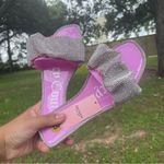 Juicy Couture New  Pink Sparkly 
Flat slide sandals 
New with tags 
Size 7 Photo 3