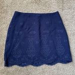 Cupcakes and Cashmere  Women's Skirt Navy‎ Floral Size 4 Photo 0