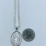 925 Sterling Silver necklace Virgin Mary Photo 1
