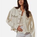 Savanna Jane White Jacket Size Large Denim White Western Glam Rhinestone NWT Photo 6