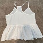 White Peplum Tank Photo 3