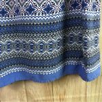 Willi Smith  Geometric Blue and White Blouse Photo 6