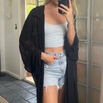 Long Black Mesh Cardigan Size XL Photo 0