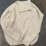 Urban Outfitters uo taupe knit shirttail turtleneck sweater side slit small Photo 2