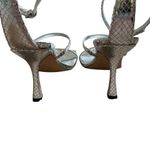 Marc Fisher | Dalida Heeled Sandal Silver Leather Size 8 With Box Photo 5