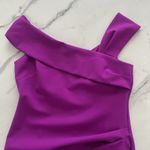 Rickie Freeman Teri Jon Maxi dress Magenta Sz 14 Chic Asymmetrical Shoulder Gown Purple Photo 4