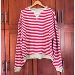 Free People  We the Free Sweatshirt Striped Oversized Crewneck Size Small Photo 2