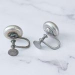 Vintage Screw On Earrings Faux Pearl Photo 7