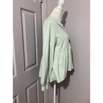 Pilcro  Babydoll Long Sleeve Pullover Blouse 100% Cotton Mint Green S Photo 2