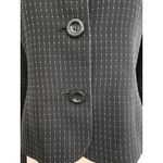 Kate Hill Black Pinstripe Short Blazer 8 P Lined Petite Career Photo 4
