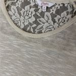 Candie's  Cream Lace Sleeve Sweater Photo 3