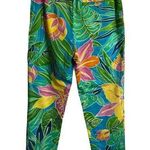 Lauren Ralph Lauren Palm Print Tropical Cotton Cropped Trousers size 4 Green Photo 0