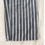 Lydelle Tie Waist Lightweight Striped Beachy Cotton Straight Leg Ankle SZ M Photo 7