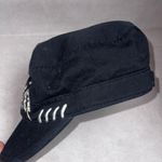 Y2K FAITH Bling Black Canvas Hat Photo 2