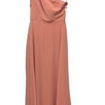 After Six  Draped One-Shoulder Maxi Dress with Scarf Bow in Desert Rose Photo 0