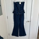 Altar'd State NEW Altar’d State Strapless Denim Jumpsuit Size Large NWT Photo 5