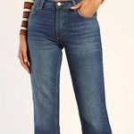 Free People ✨SALE  Maggie Dark Wash Mid-Rise Straight Leg Raw Hem Jeans 26 NWT Photo 1